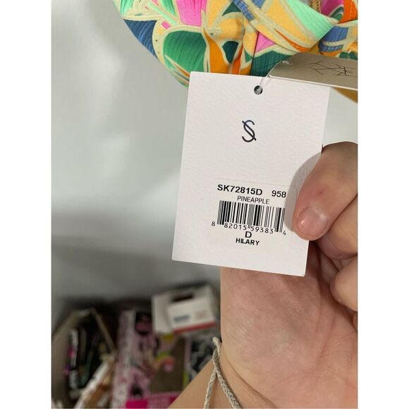 Skye Women's Standard Hilary D Cup Underwire Bikini Top Swimsuit, Pineapple NWT - Picture 5 of 5